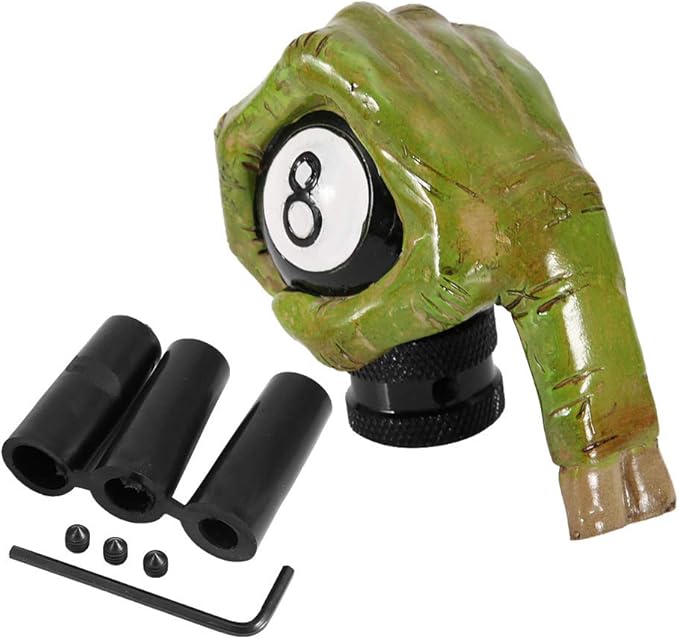 Majatou Skeleton Hand Skull 8 Balls Manual Gear Knob Lever - Universal Car Shifter Stick