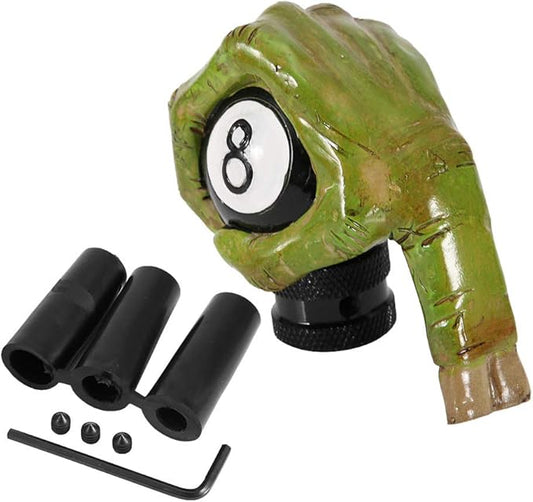 Majatou Skeleton Hand Skull 8 Balls Manual Gear Knob Lever - Universal Car Shifter Stick