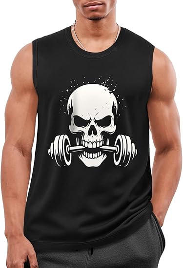 Tank Tops Men - Sleeveless Shirts for Men Graphic Cotton Mens Tank Tops Summer Fashion Casual Loose Fit Tanktop