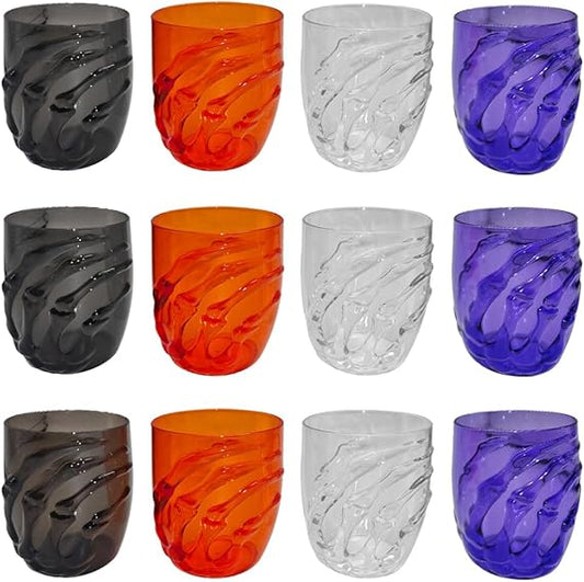 12 Pcs Halloween Skeleton Hand Cups 16oz Halloween Plastic Wine Cups Spooky Skeleton Hand for Wine, Juice, Bar Table Decorations Party Favors