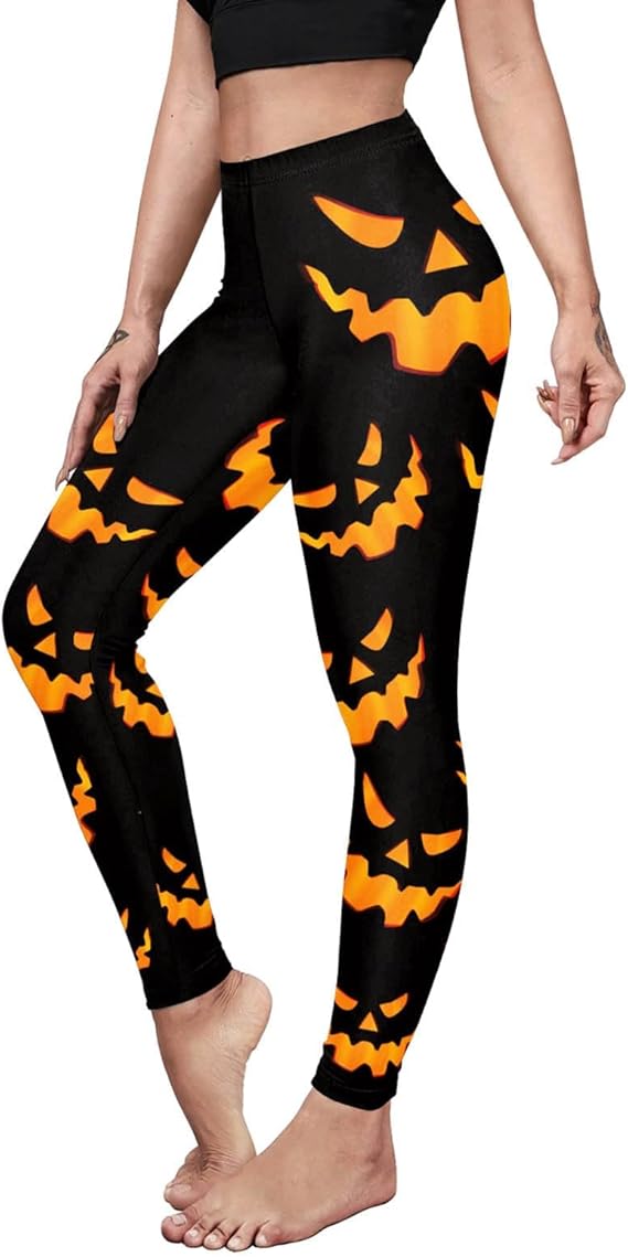 Christmas Leggings for Women High Waist Printed Yoga Pants Holiday Tights Costume Plus Size