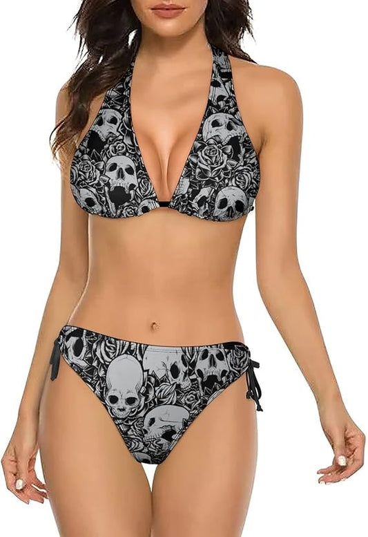 Women's Sexy Swimsuits 2 Piece Bikini Sets Halter String Triangle Bathing Suit Swimwear