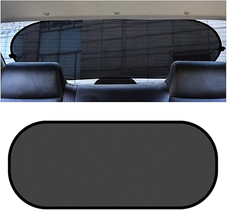 Car Rear Window Sunshade with Suction Cup, Sun UV Rays Protection for Car Back Window, Sunlight Shield Blocker Mesh Cover for Rear Facing Seats, car Accessories for Baby, Pets, Children （39"x19"/Rear）