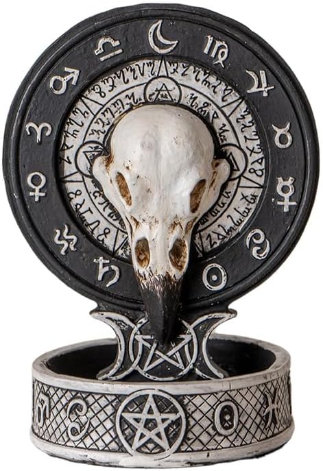 Pacific GIftware Raven Skull Backflow Burner, 4.75 Inches High