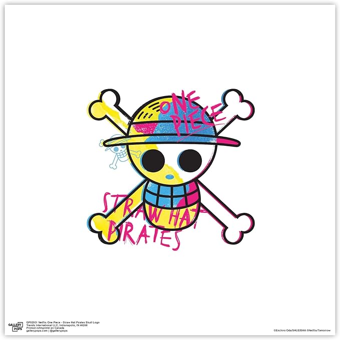 Trends International Gallery Pops Netflix One Piece - Straw Hat Pirates Skull Logo Wall Art Wall Poster, 12.00" x 12.00", Unframed Version