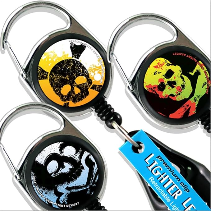 LIGHTER LEASH Premium Clip Skulls Series