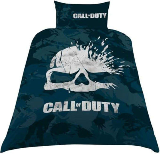 Call of Duty Broken Skull Camo Reversible UK Single / US Twin Duvet Cover with Matching Pillow Case Bedding Set