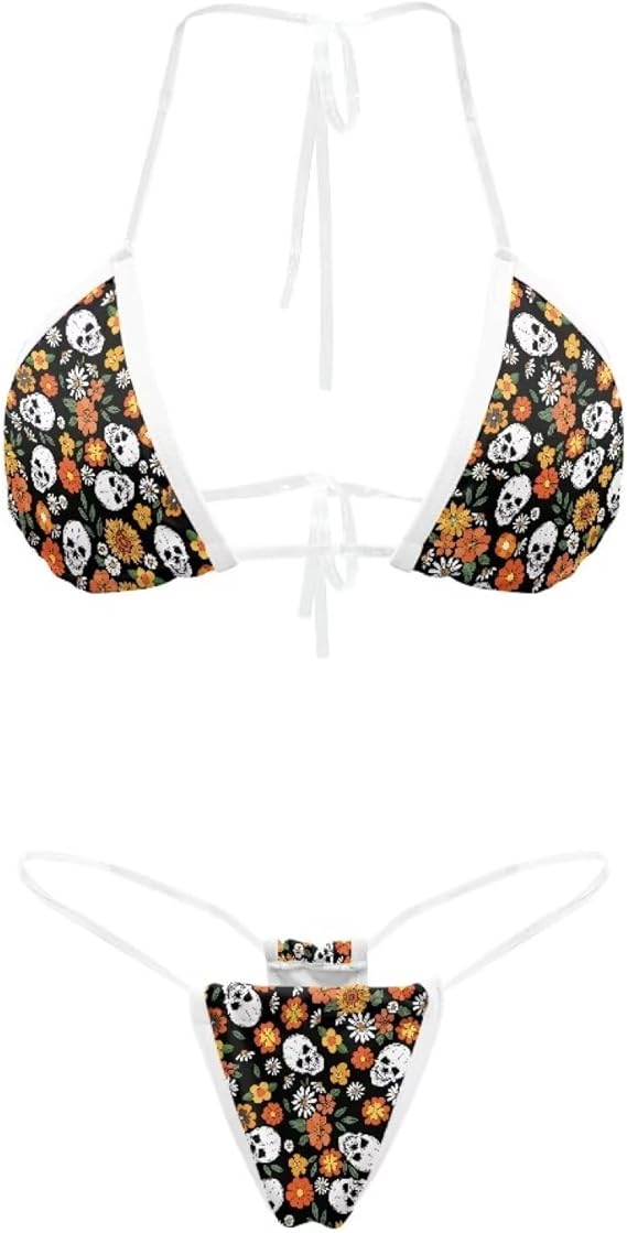 Women Bikini Clear Straps Cheeky Micro Thongs Sets Halter String Swimsuit Triangle Bathing Suit Sexy Swimwear