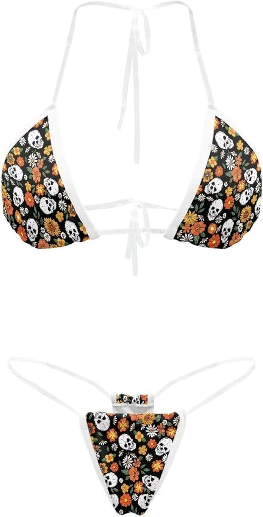 Women Bikini Clear Straps Cheeky Micro Thongs Sets Halter String Swimsuit Triangle Bathing Suit Sexy Swimwear