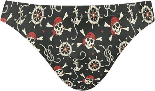Men's Swim Briefs Fashion Low Rise Bikini Swimwear Beach Swimsuits with Drawstring