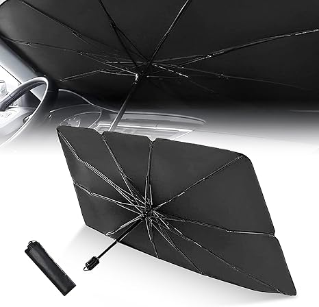 1 PC Windshield Sun Shade for Car, Foldable Reflective Sunshade for Car Front Window Protect Vehicle from UV Sun and Heat, Keeps Vehicle Cool Fit Most Vehicles (55 x 31 inches)