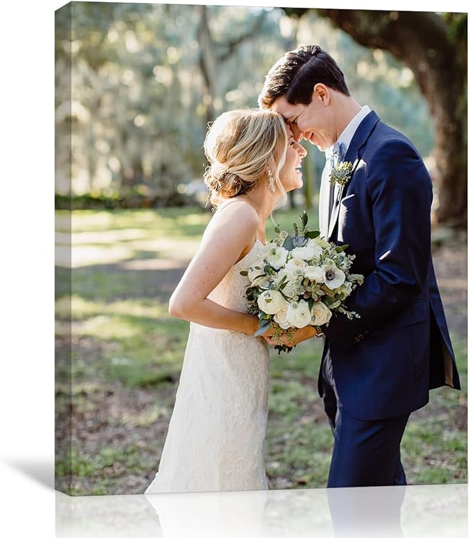 Custom Framed Canvas Prints With Your Photos - Personalized Picture To Canvas Wall Art (8" Wx10 H) - Gift Wrapping Available