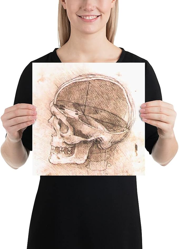 Remastered: da Vinci Leonardo (1452-1519) View of a Skull (1500) Poster