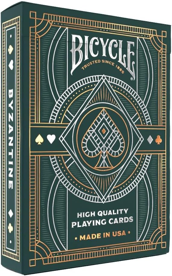 Bicycle Byzantine Playing Cards, Silver and Gold Foil, 1 Deck