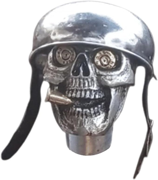 Skull Gear Knob | Skull Soldier Car Stick Shift Knob | Skull Soldier Handle Shifting Knob | Skeleton Soldier Grip Knob, Resin Car Handle Knob, Handcrafted Handle Shifting Knob for Manual Automatic Car