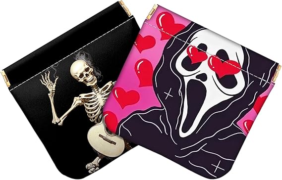 2 PCS Coin Purse Pouch Squeeze Soft Leather PU Mini Wallet Small Change Holder Cute Aesthetic for Women Girls Men