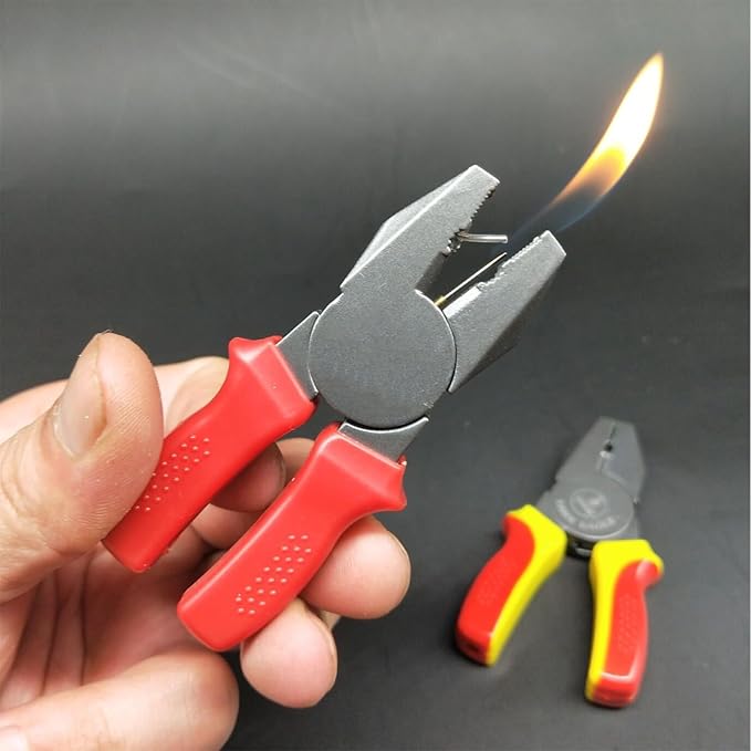 Cute Funny Lighter, Great Gag Gift Soft Flame Refillable Butane Novelty Adjustable Lucky Novelty Unique No Butane Included (Pliers)