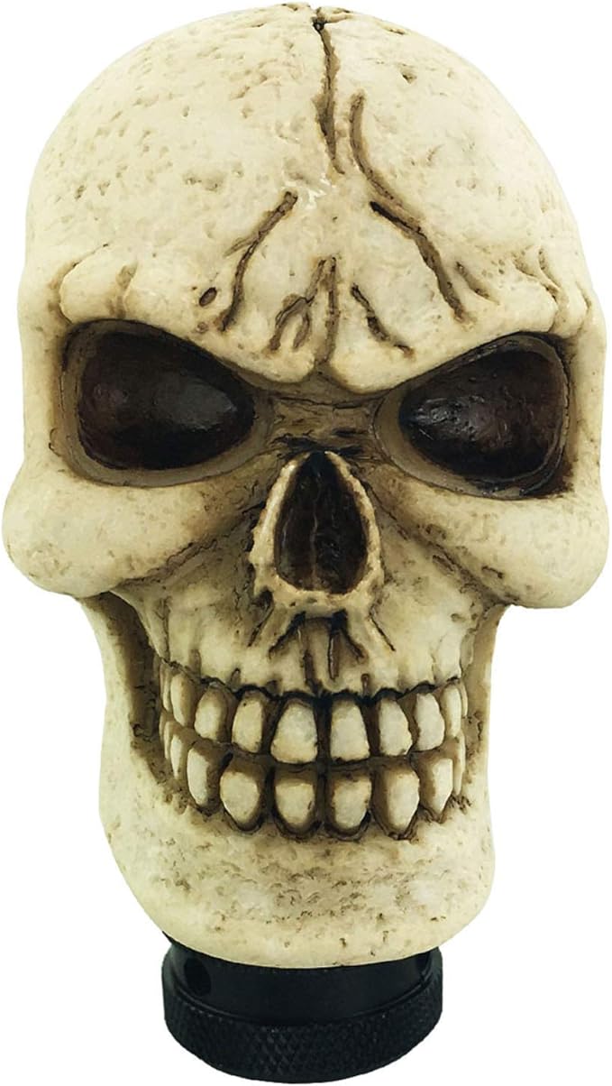 Abfer Gear Shift Knob Skull Shifting Car Handle Shifter Stick Knobs Fit Manual Automatic Transmission Cars