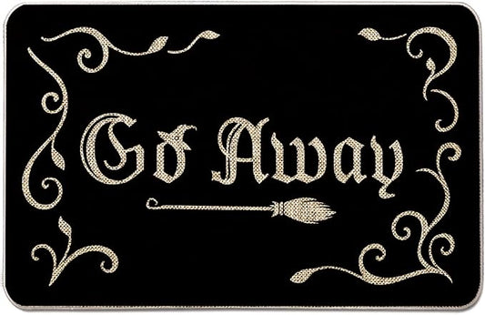 GAGEC Halloween Door Mat Outdoor Rug Go Away Doormat Happy Halloween Rugs Farmhouse Decor Home Kitchen Floor Front Door Mats 17 x 27 Inch
