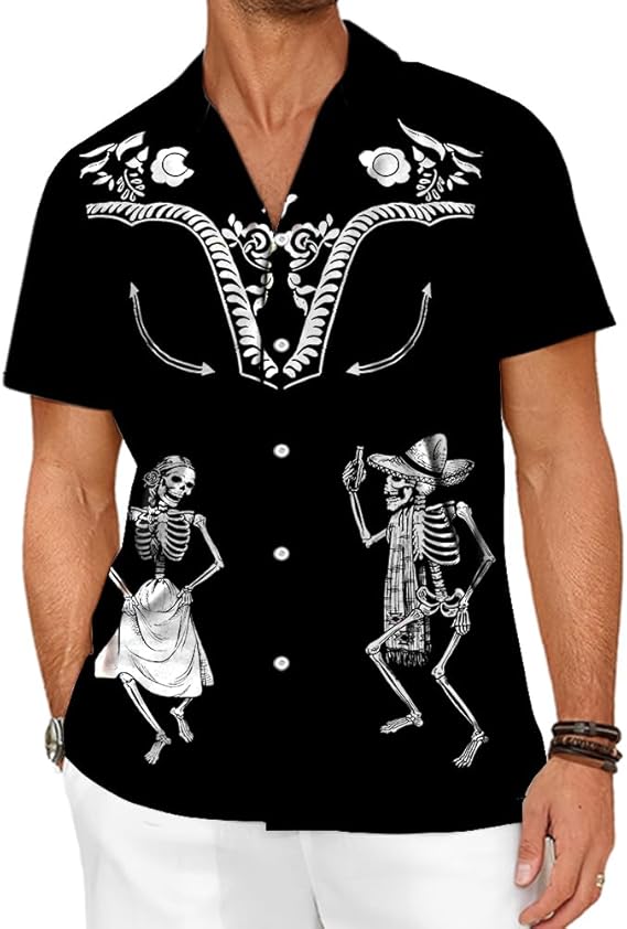 Hawaiian Shirt for Men Tropical Shirts Mens Funny Button Down Short Sleeve