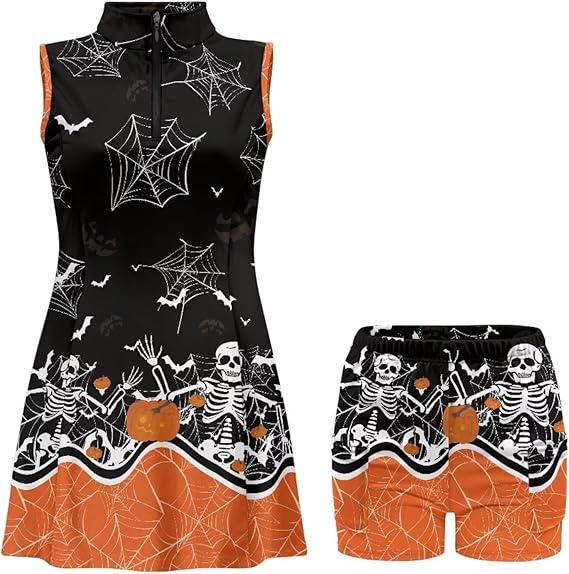 Golf Dress Tennis Dresses for Women with Built in Shorts and Pockets Sleeveless Athletic Dress Workout Dress