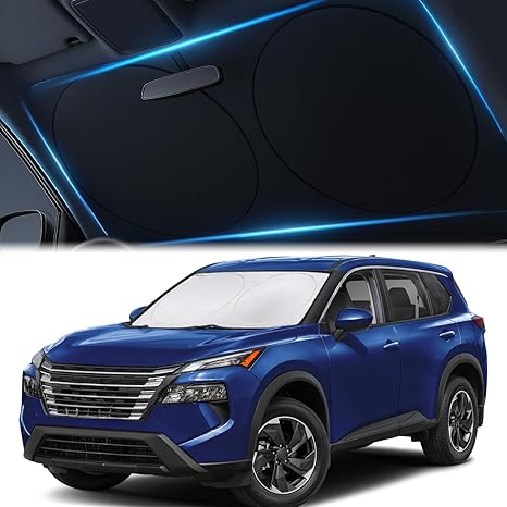 Magnelex Car Windshield Sunshade | Innovative No-Light-Pass Technology for Maximum Protection | Foldable Sun Shade Keeps Your Vehicle Cool | Fit for Cars, Trucks, and SUVs | Medium (59 x 31 in)