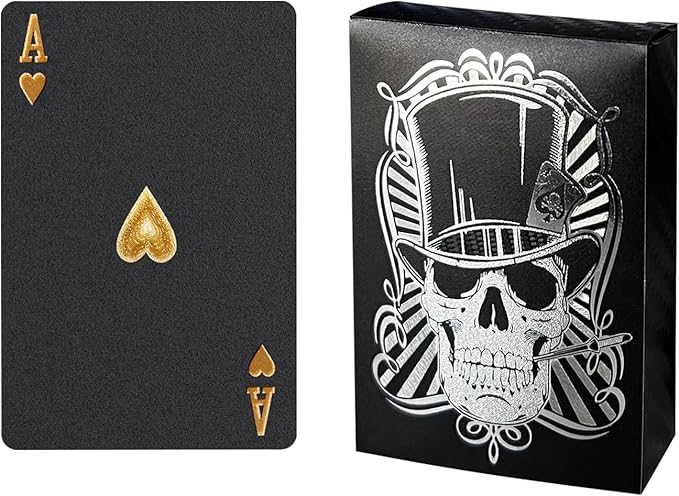 Halloween Playing Cards Deck – Waterproof Plastic Skull Card Game for Adults & Family Fun, Pirate Style Skull King Card Game, Durable Halloween Games & Collectibles, Perfect Halloween Card Games Gift