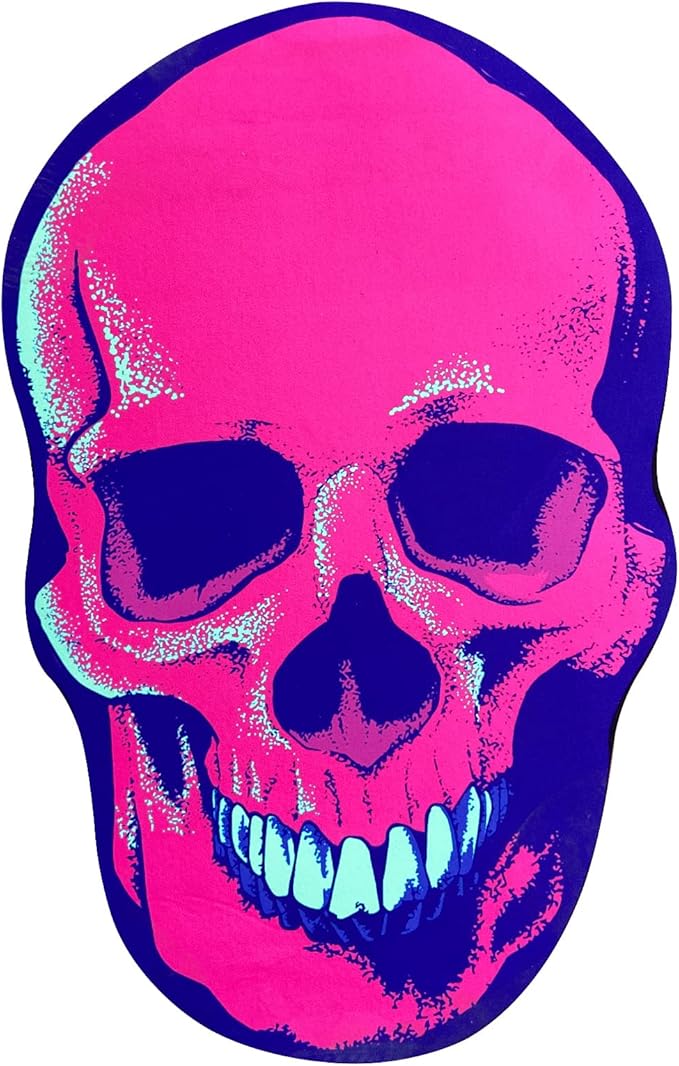 Pink Skull Bath Rug Absorbent Floor Mat, Rubber Diatom Mud Material,Non-Slip Fast-Drying Mat for Tub & Bathroom, Easy to Clean,28" X 18"Halloween