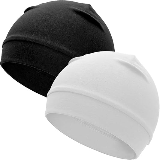 ROYBENS 97% Cotton Skull Cap Beanies for Men Women, Breathable Helmet Liner Sleep Hat