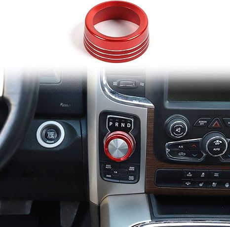 Voodonala for Dodge RAM Aluminum Gear Shift Shifter Switch Transmission Gear Selector Shift Lever Gearstick Knob Coverfor 2013-2017 Dodge RAM Interior Accessories, 1pc