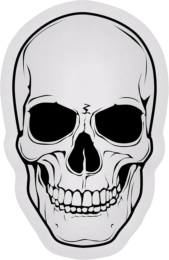 Halloween Skull Shaped Throw Pillow, Cushion Soft Pillows Decor for Home Decorative Seating Cushions, 12 Inch