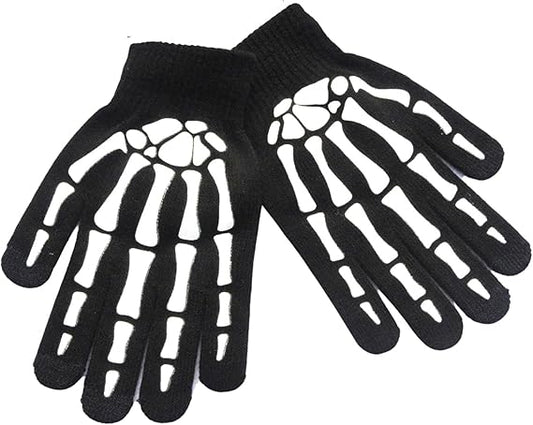 Unisex Halloween Gloves Cosplay Adult Skeleton Gloves Skeleton Full Half Finger Costume Cosplay Accessories