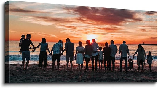 Looife 40"x20" Custom Canvas Prints with Your Photo, Personalized Wall Art with Your Photo on Canvas