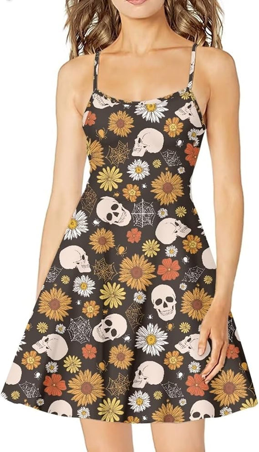 Sexy Summer Beach Spaghetti Strap Shorts Dress for Women Girls Gift
