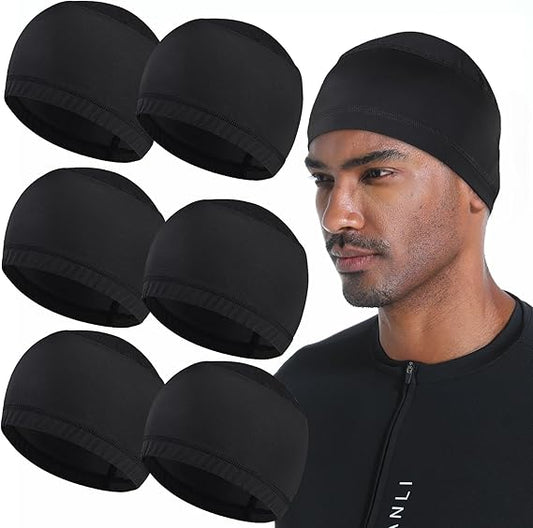 Cooling Skull Caps for Men, Hard Hat Liner Helmet Liner Cycling Cap Running Beanie Motorcycle Sweat Wicking Head Wrap Women