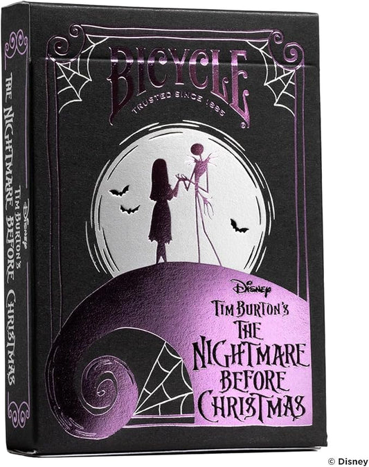 Disney Tim Burton's Nightmare Before Christmas Inspired Playing Cards Featuring Jack Skellington, 1 Deck for Halloween Gifts, Christmas Stocking Stuffers, or Vacation Travel Games