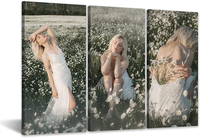 CCWACPP Custom Canvas Prints with Your Photos 3 Panels Personalized Picture Wall Art Customized Gifts for Friends Wedding Family Framed Ready to Hang (3 Photo 3 Panel, 8"x16"x3P(20x40cmx3P))
