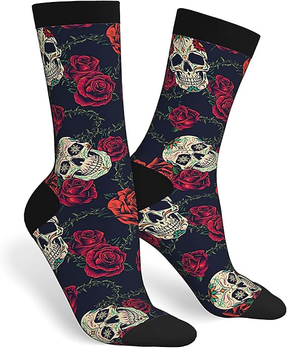 Men's Fun Dress Socks Colorful Novelty Crew Socks Casual Dress Socks for Gifts