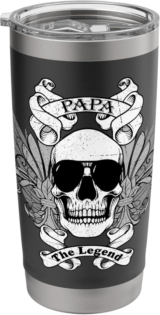 Papa Wings Boho Retro Vintage Skull