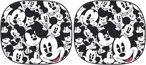 Plasticolor 003780R01 Disney Mickey Expressions Magic Spring Sunshade, 2 Piece