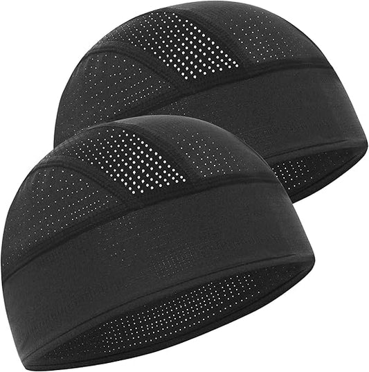 vidsel Skull Cap Cooling Helmet Liner Beanie Breathable Mesh Sweat Wicking Cycling Running Hat for Men Women