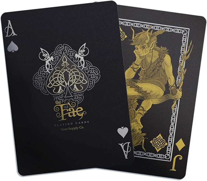 Creatures of The FAE Playing Cards by Gent Supply - Black, Gold & Silver Edition