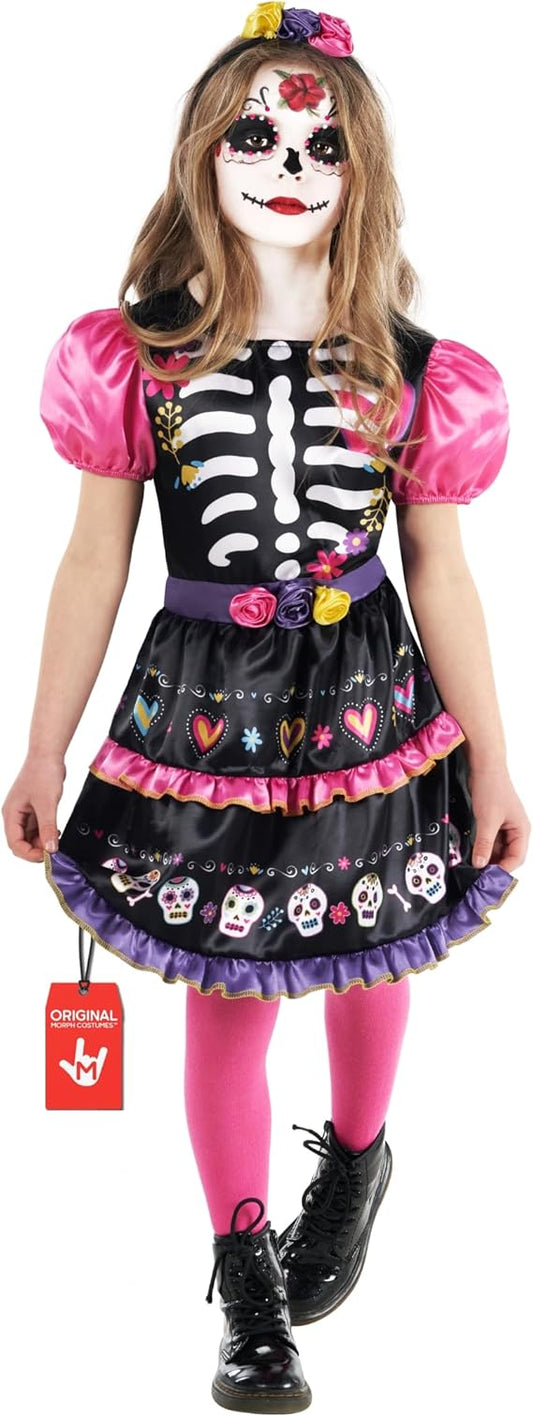 Day Of The Dead Costume Kids, Catrina Costume For Girls, Sugar Skull Costumes, Dia De Los Muertos, Disfraz De Catrina