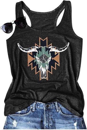 Graphic Tees for Women Summer Tank Tops Vacation Outfits for Women Country Concert Tops Summer Racer Back Tank Tops