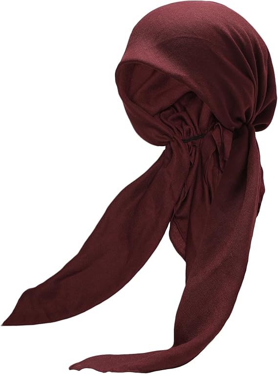 ZLYC Chemo Headwear Pre Tied Head Scarf for Women Lightweight Beanie Hat Skull Cover Cap Headwraps