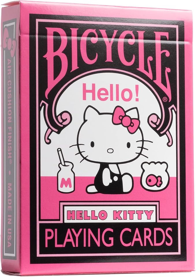 Bicycle Hello Kitty Playing Cards, Black & Pink, 1 Deck