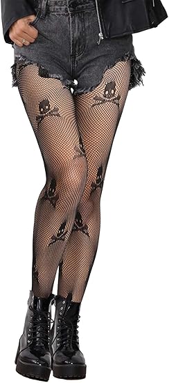 Halloween Tights, Sexy Pirate Costume, Skull Tights, Halloween Costumes