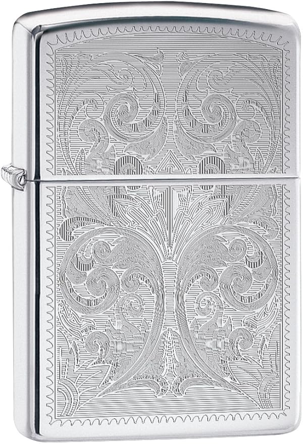Zippo Lighter: Ornate Design Engraved - High Polish Chrome 78498