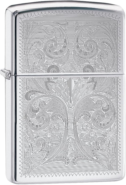 Zippo Lighter: Ornate Design Engraved - High Polish Chrome 78498