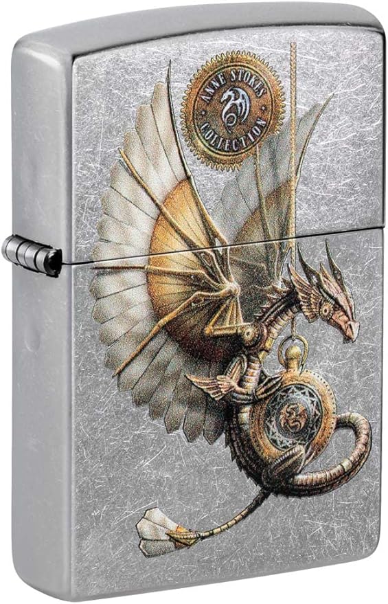 Zippo Lighter: Anne Stokes Steam Punk Dragon - Street Chrome 81201